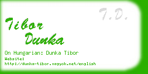 tibor dunka business card